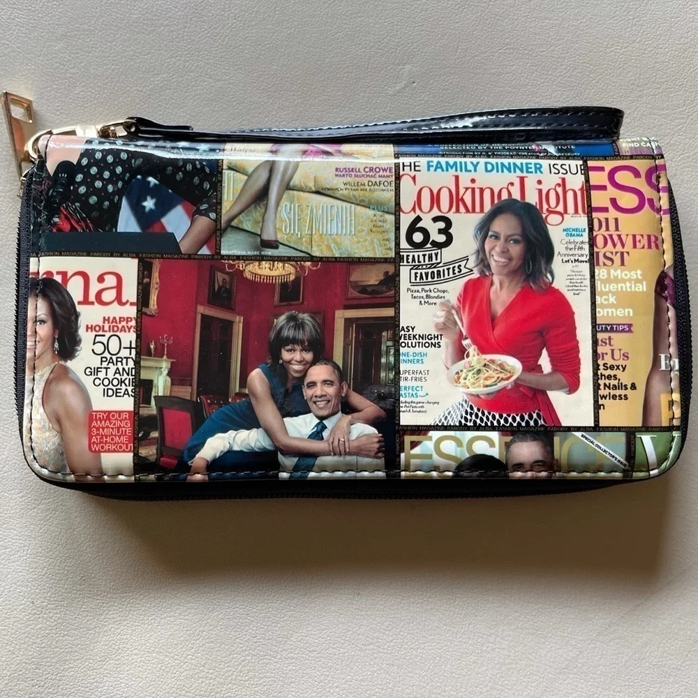 🍾HP🍾Michelle Obama printed wallet with wristlet